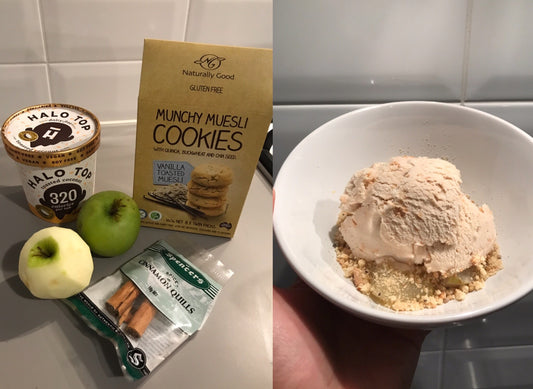 Healthy apple crumble!