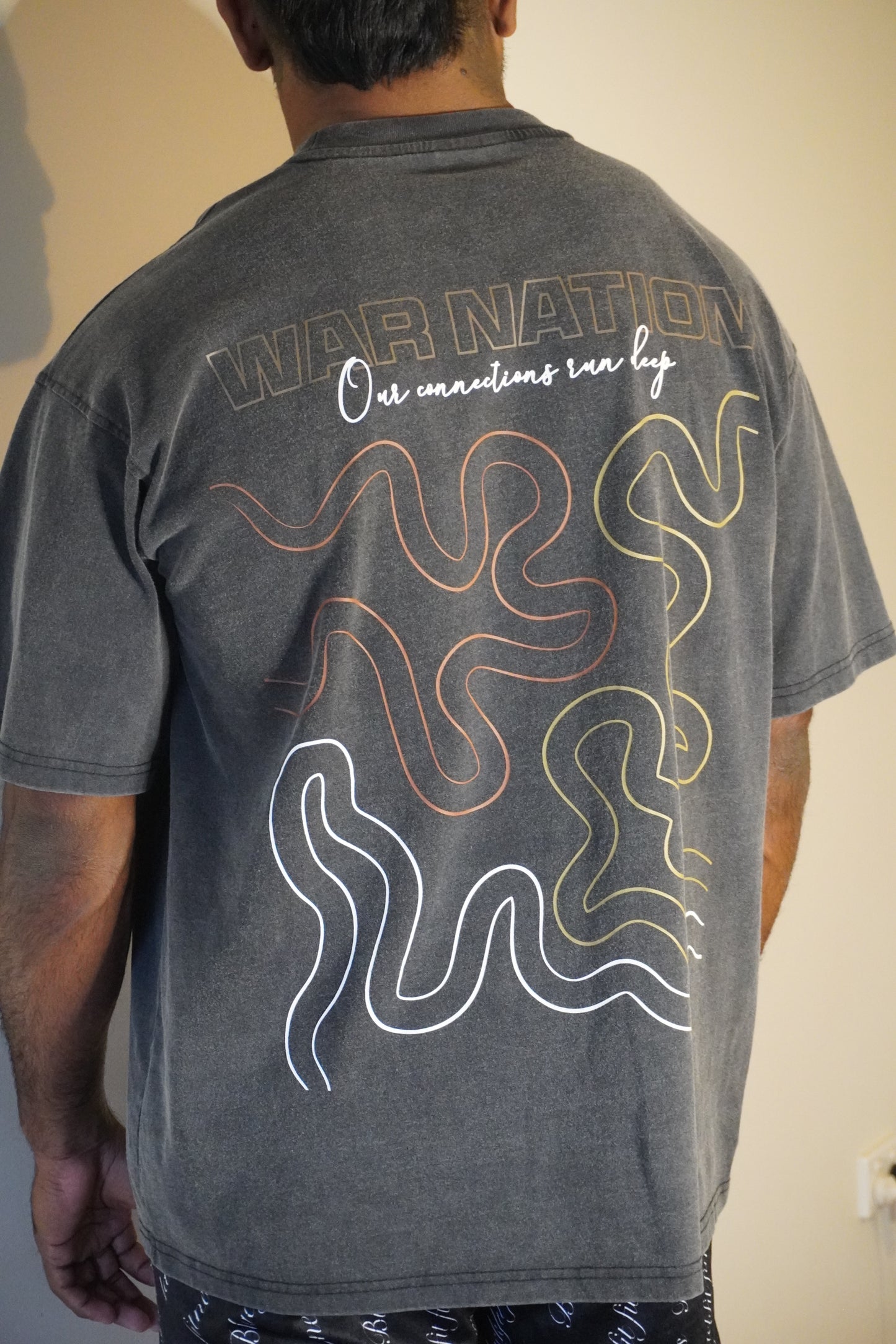 WAR X BLKFIT 'Connections' Oversized Tee