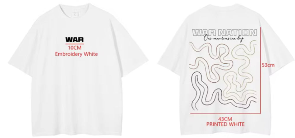 WAR X BLKFIT 'Connections' Oversized Tee